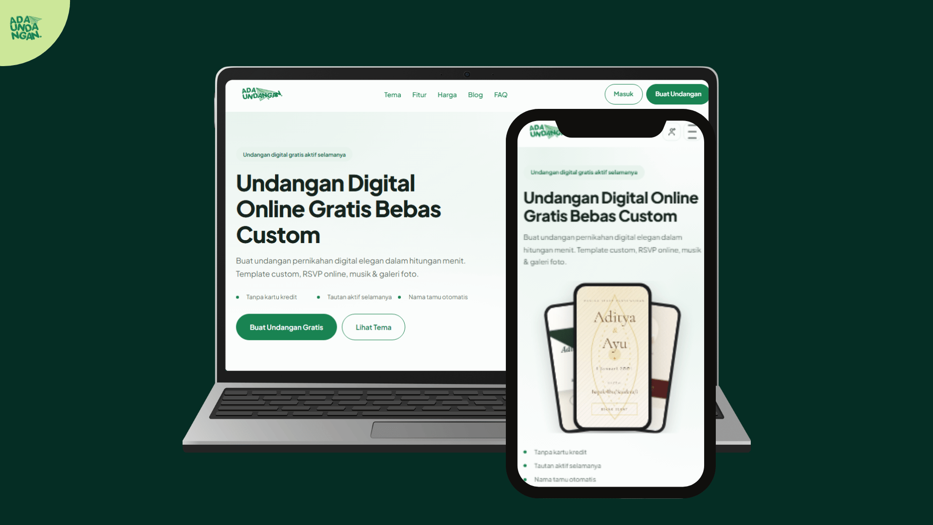 Tutorial lengkap membuat undangan digital gratis di AdaUndangan,ID