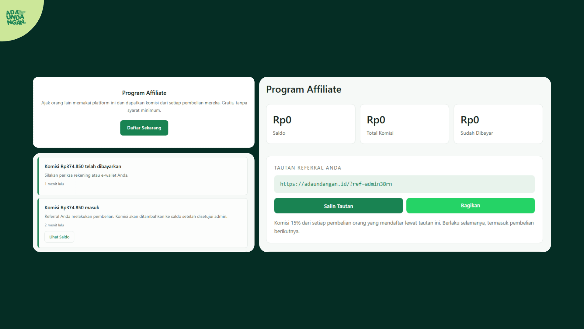 Program Affiliate AdaUndangan.ID: Dapatkan Komisi Cukup dengan Bagikan Tautan
